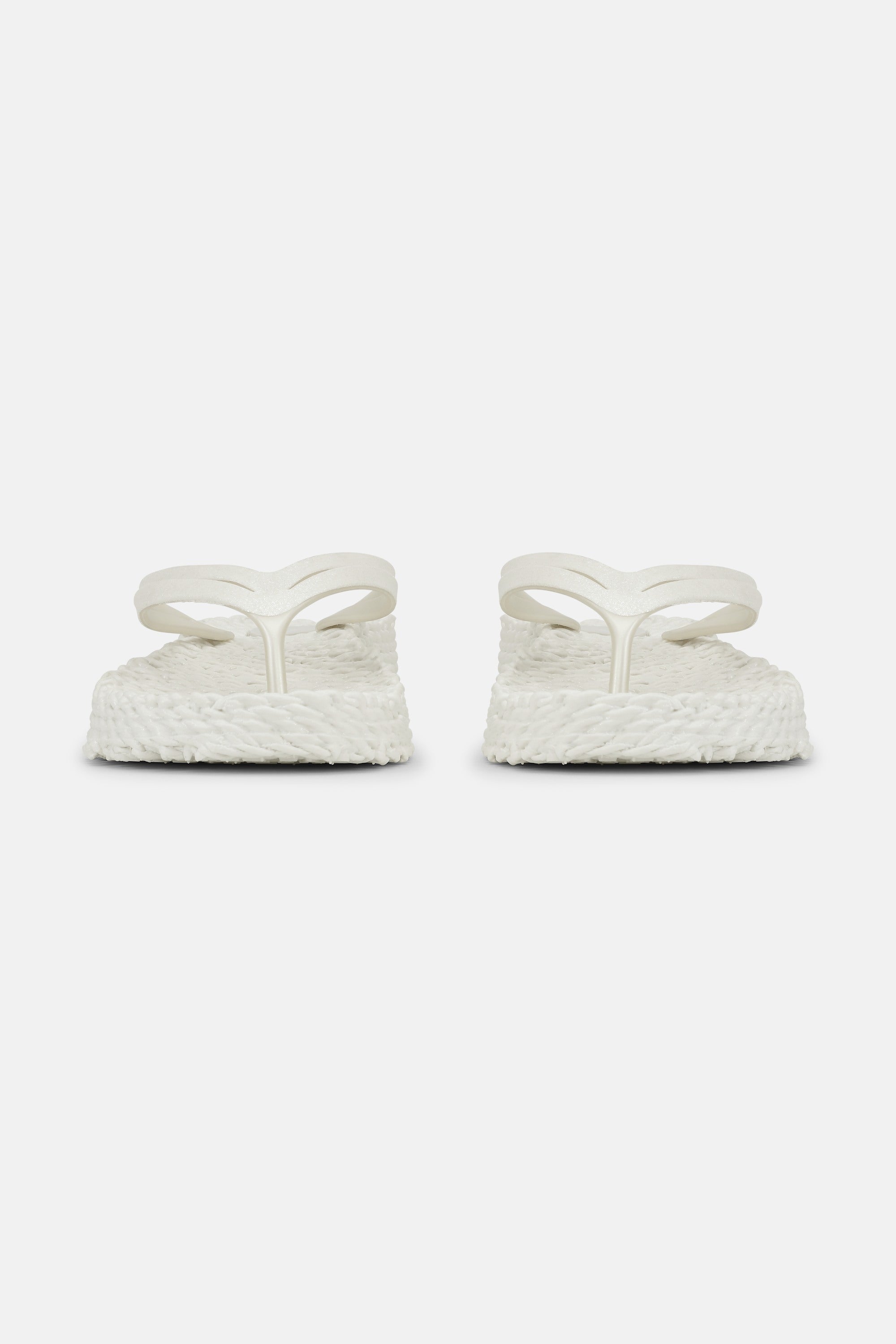 Platform Klipklapper Glitter - Creme
